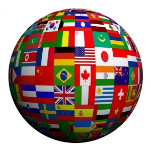 Globe Covered in Flags iStock_000012215038_Small